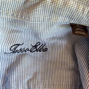 Tasso Elba Blue Casual Button Down Shirt